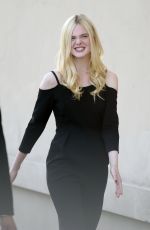 ELLE FANNING at The Jimmy Kimmel Live in Hollywood