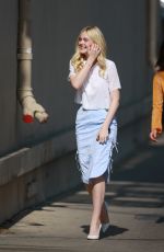 ELLE FANNING at The Jimmy Kimmel Live in Hollywood