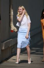 ELLE FANNING at The Jimmy Kimmel Live in Hollywood