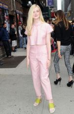 ELLE FANNING at The Late Show with David Letterman in New York
