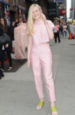 ELLE FANNING at The Late Show with David Letterman in New York