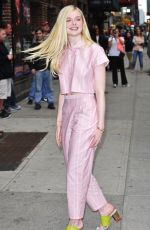 ELLE FANNING at The Late Show with David Letterman in New York