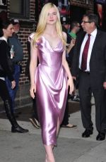 ELLE FANNING at The Late Show with David Letterman in New York
