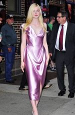 ELLE FANNING at The Late Show with David Letterman in New York