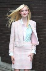 ELLE FANNING Leaves ITV Studios in London