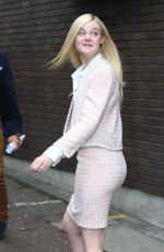 ELLE FANNING Leaves ITV Studios in London