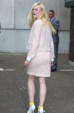 ELLE FANNING Leaves ITV Studios in London