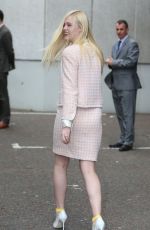 ELLE FANNING Leaves ITV Studios in London