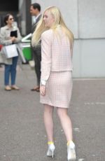 ELLE FANNING Leaves ITV Studios in London