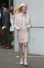 ELLE FANNING Leaves ITV Studios in London