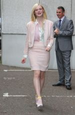 ELLE FANNING Leaves ITV Studios in London