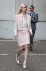 ELLE FANNING Leaves ITV Studios in London