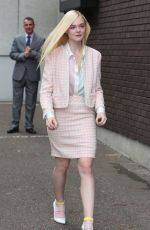 ELLE FANNING Leaves ITV Studios in London