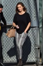 EMILY BLUNT Arrives at Jimmy Kimmel Live! in Hollywood