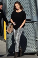 EMILY BLUNT Arrives at Jimmy Kimmel Live! in Hollywood