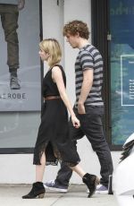 EMMA ROBERTS and Evan Peters Out and About in Los Angeles 