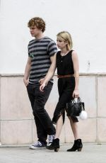 EMMA ROBERTS and Evan Peters Out and About in Los Angeles 