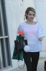 EMMA ROBERTS in Tight Leggings Out Shopping in Los Angeles
