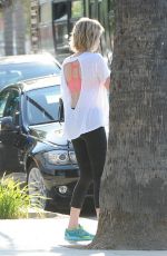 EMMA ROBERTS in Tight Leggings Out Shopping in Los Angeles