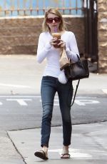 EMMA ROEBRTS Out for Coffee in Los Angeles