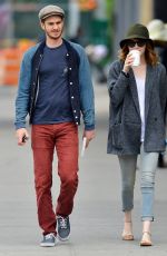 EMMA STONE and Andrew Garfield Out in New York