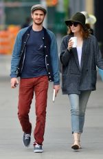 EMMA STONE and Andrew Garfield Out in New York