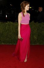 EMMA STONE at MET Gala 2014 in Ney York