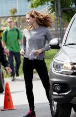 EMMA WATSON on the Set of Regression in Toronto