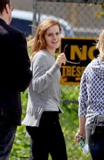 EMMA WATSON on the Set of Regression in Toronto