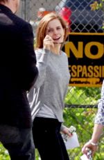 EMMA WATSON on the Set of Regression in Toronto