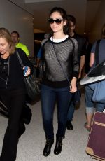 EMMY ROSSUM at LAX Airport in Los Angeles