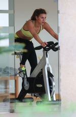 FERNE MCCANN in Tights at a Gym in Tenerife
