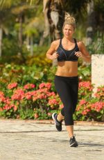 GEMMA ATKINSON in Spandex Out Jogging in Punta Cana