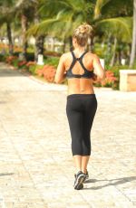 GEMMA ATKINSON in Spandex Out Jogging in Punta Cana