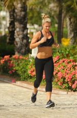 GEMMA ATKINSON in Spandex Out Jogging in Punta Cana