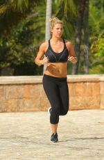 GEMMA ATKINSON in Spandex Out Jogging in Punta Cana