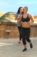 GEMMA ATKINSON in Spandex Out Jogging in Punta Cana