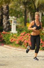 GEMMA ATKINSON in Spandex Out Jogging in Punta Cana