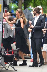 GISELE BUNDCHEN on the Set of Chanel Commercial in New York