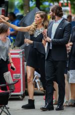 GISELE BUNDCHEN on the Set of Chanel Commercial in New York