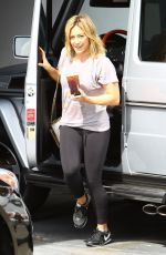 HILARY DUFF Heading to a Gym in Los Angeles
