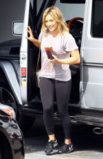 HILARY DUFF Heading to a Gym in Los Angeles
