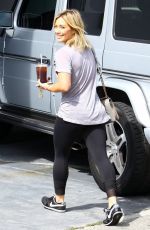 HILARY DUFF Heading to a Gym in Los Angeles