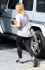 HILARY DUFF Heading to a Gym in Los Angeles