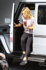HILARY DUFF Heading to a Gym in Los Angeles