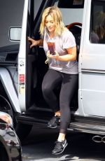 HILARY DUFF Heading to a Gym in Los Angeles