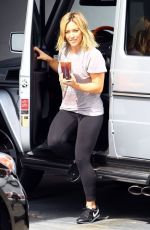 HILARY DUFF Heading to a Gym in Los Angeles