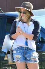 HILARY DUFF in Daisy Dukes Out in West Hollywood