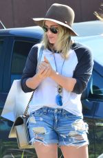 HILARY DUFF in Daisy Dukes Out in West Hollywood