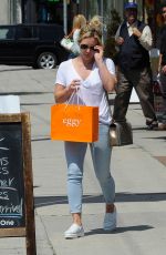 HILARY DUFF in Tight Jeans Out Shopping in West Hollywood